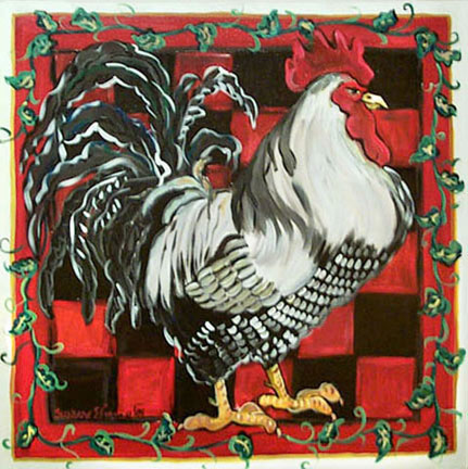 Checkerboard Chanticleer by Suzanne Etienne