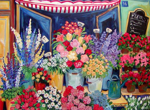 Flower Market Window by Suzanne Etienne