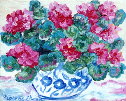 Geranium Bowl by Suzanne Etienne