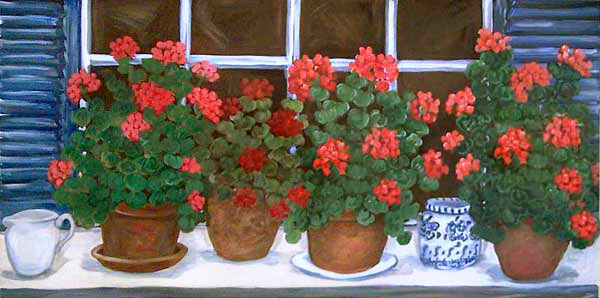 Geraniums by Suzanne Etienne